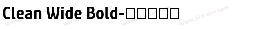 Clean Wide Bold字体转换